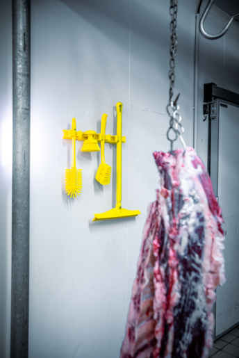 Vikan Hygienic Hi-Flex wall bracket system , 420 mm, yellow