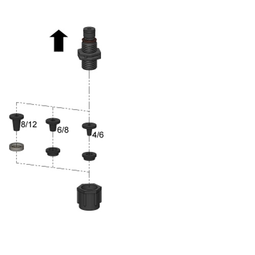 Pressure valve EPDM 4/6 M18X1.5 G 3/8" for dosing pumps