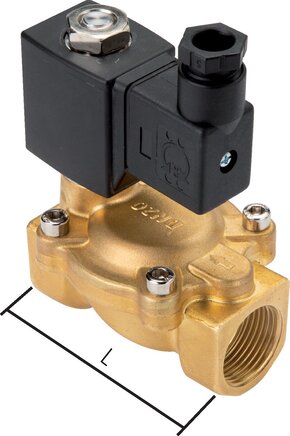 2/2-way solenoid valve, normally closed, 3/4", 0–15 bar, 230 V AC