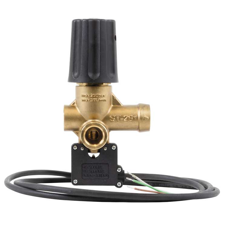 Recirculation valve ST-261.2 250 bar 80 °C 30 litres/min with switch Recirculation valve ST-261.2 250 bar 80 °C 30 litres/min with switch