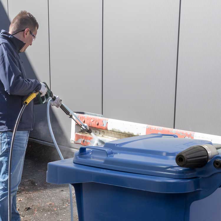 Copie de Tonneau de sablage 80 litres bleu avec aspiration #1