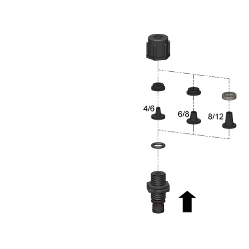 Suction valve EPDM 4/6 M18X1.5 G 3/8" for dosing pumps