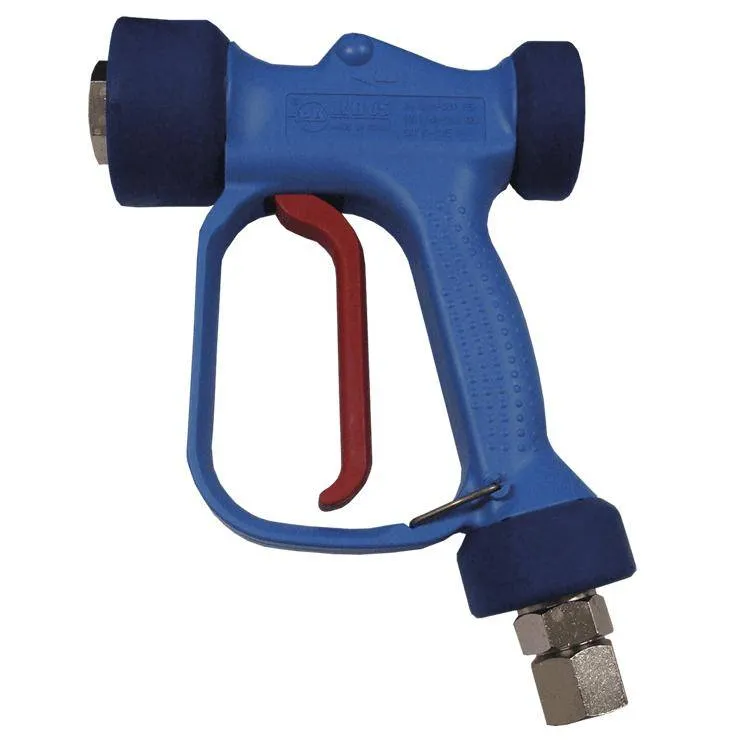 Pistolet basse pression RB65 - bleu - laiton - avec articulation rotative - raccord de lance - 24 Bar - 100 l/min - 9