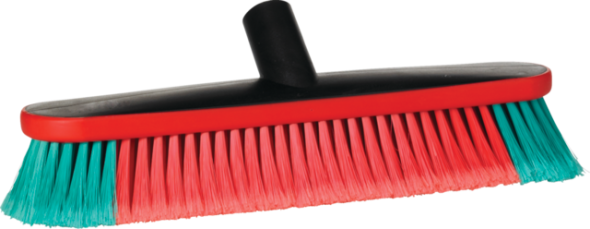Vikan car wash brush with water flow, 370 mm, soft/split, black