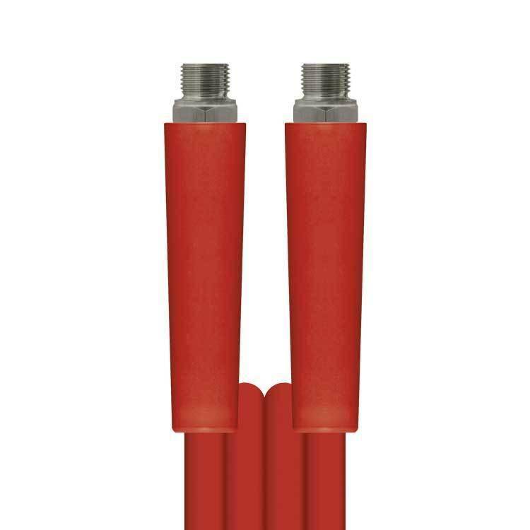 Hochdruckschlauch PUReClean365+® 40 Edelstahl AGR 1/2" AG Länge wählbar rot