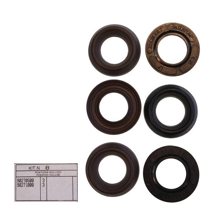 Interpump Kit 8 - Cuff set for 3 plungers Ø20mm - Series 47 + 48 + 69
