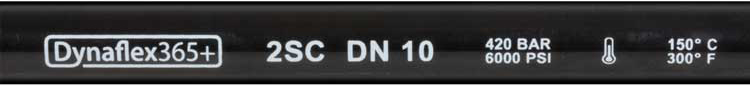 High-pressure hose Dynaflex 2SC-10-420 Bar 150°C black smooth cover