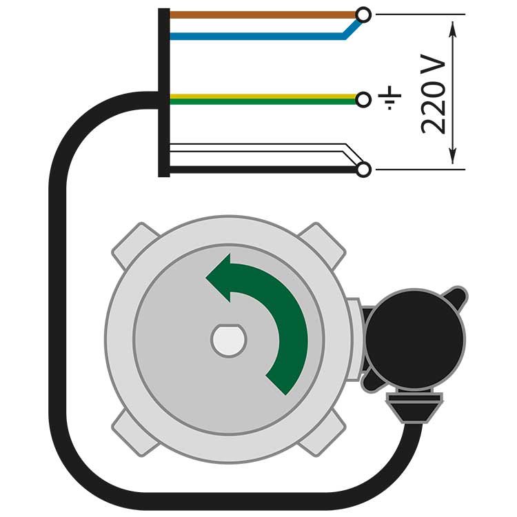 Burner motor 110 W 230 V 50 Hz F