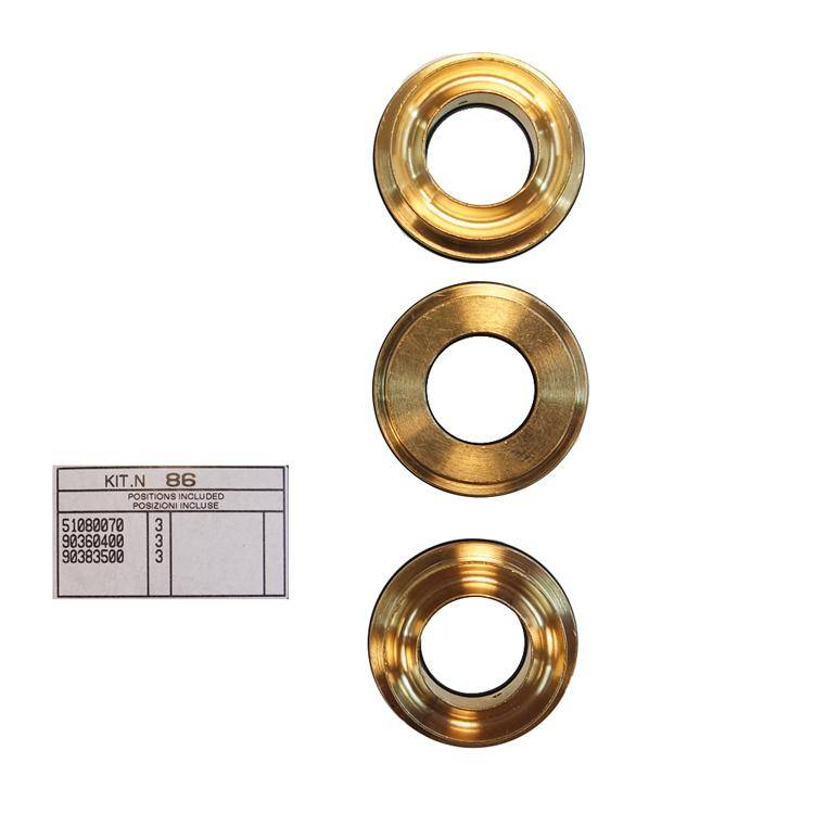 Interpump Kit 86 - Set of brass rings + O-rings Ø15mm ( 3x) - Series 51 Misting