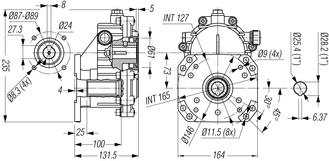 Transmission pour moteurs à essence RGB24 18-24HP