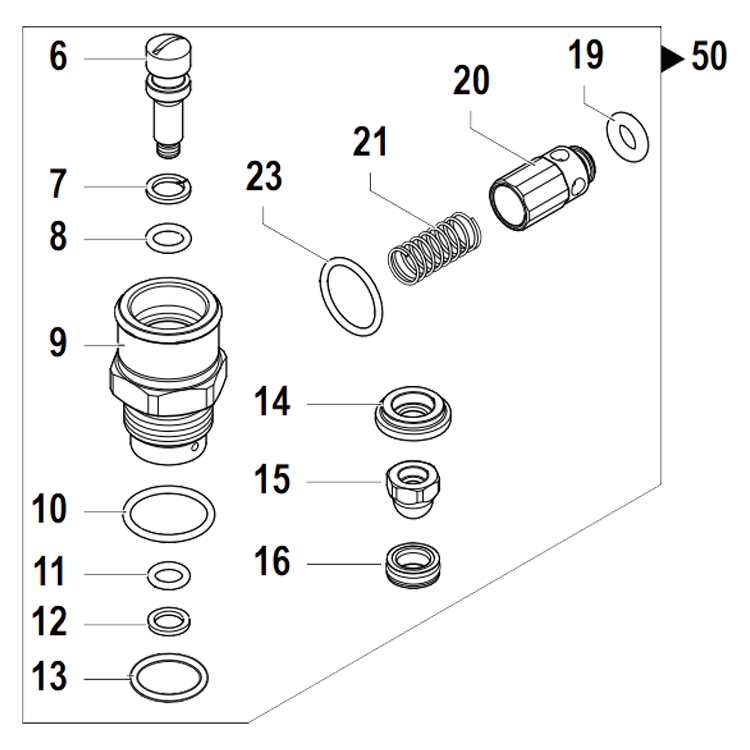 Comet Rep. Kit f. Umlaufventil VRF2 (Serie FW)