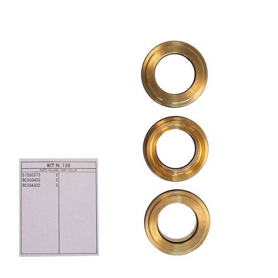 Interpump Kit 139 - Messing Ring und 2 O-Ringe (3x) - Serie 51 Misting - HXM