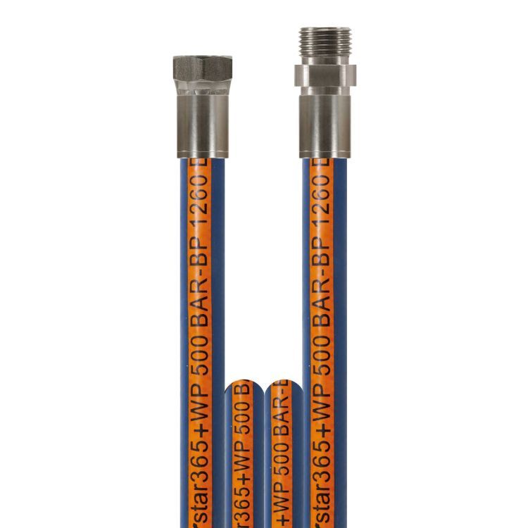 High-pressure sewerstar365+ rubber sewer flushing hoses DN 8 3/8 "IG - 3/8 "AG Length selectable