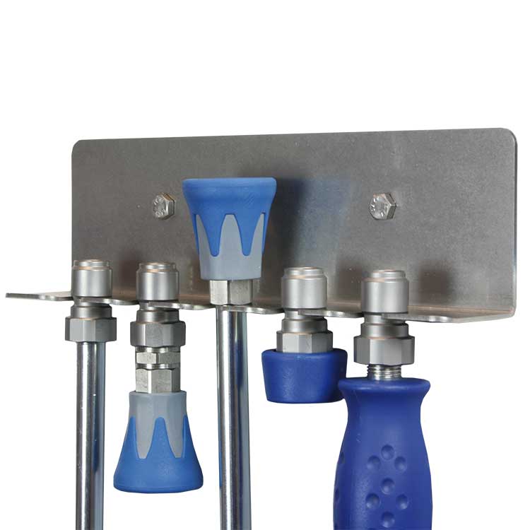 Porte-lance inox 5 compartiments