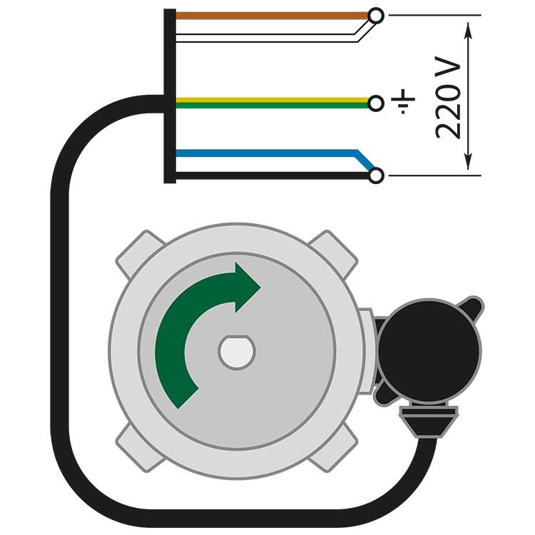 Burner motor 110 W 230 V 50 Hz F