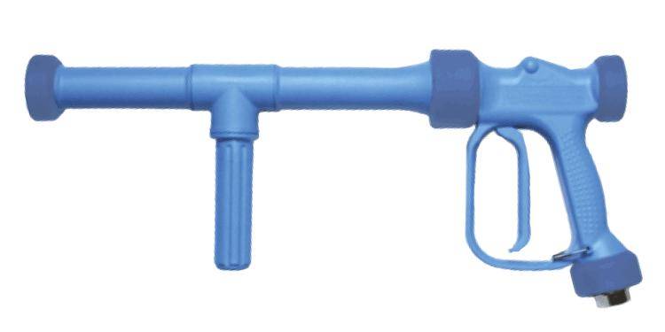 Niederdruckpistole RB65 - verlängerte Ausführung - blau - Messing - 350 mm - 24 Bar - 60 l/min - max