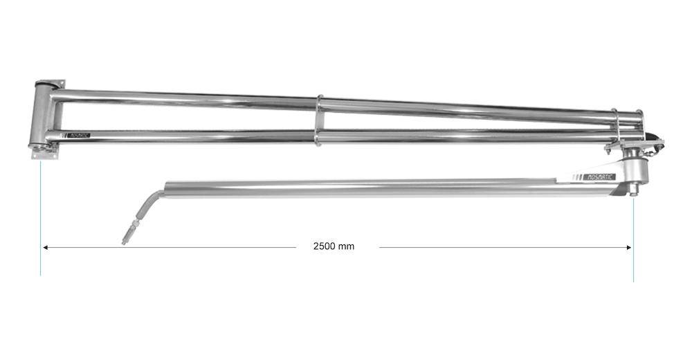 Mosmatic WSA-2R - Wandschwenkausleger (2 Innenrohre/Anschlüsse) - L=2500mm - Ein: 1/4" IG x Aus: 1/4 Mosmatic Wandschwenkausleger
