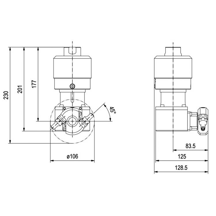 Mosmatic Tankreiniger TAR-09 65° 1/2"IG 200 bar Durchfluss 50-100 L/min