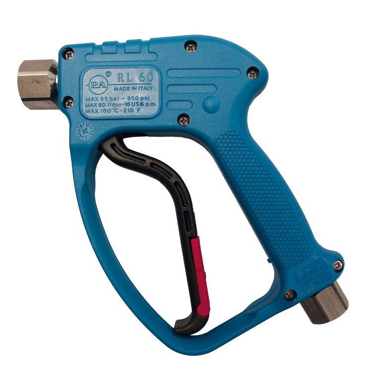 RL60 stainless steel gun - with swivel joint - 60 bar - 60 l/min - 2 x 1/2 IG