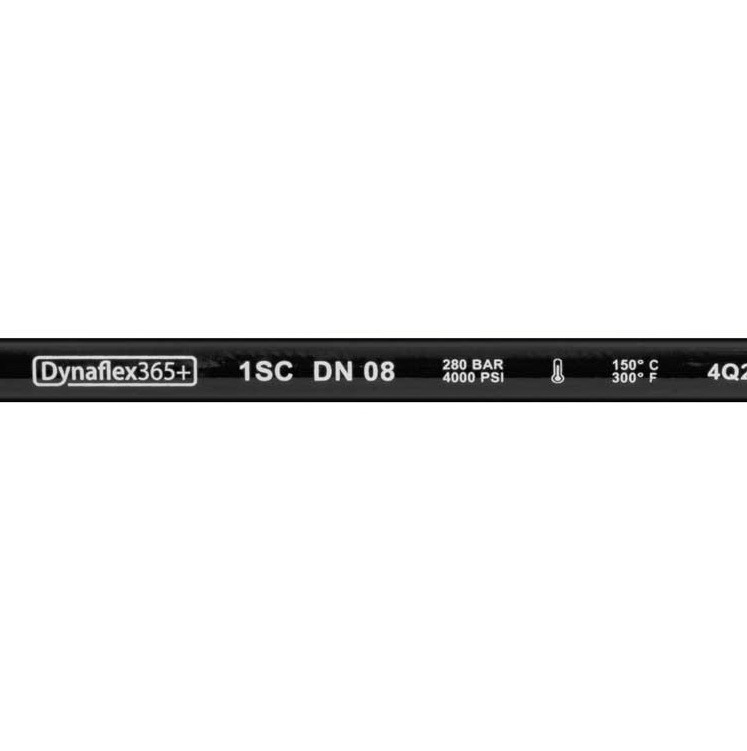 High pressure hose Dynaflex 1SC-08-280 Bar 150°C black smooth