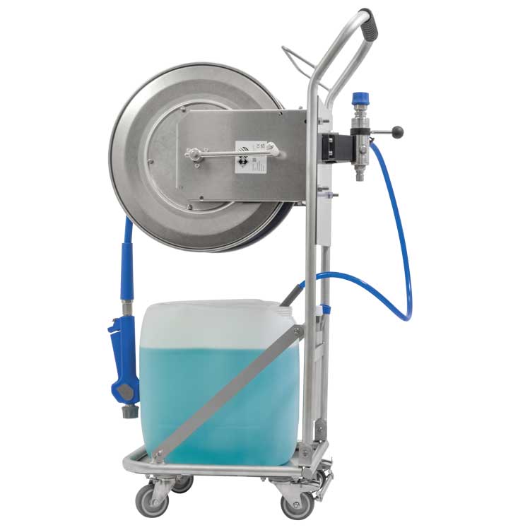 Chariot multifonctionnel pour injecteur / enrouleur de tuyau
