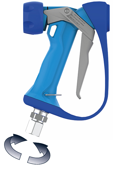 MECLINE Spülpistole TF 24  Eingang:1/2" IG Version 100L/min Hebel grau drehbar
