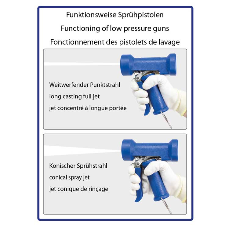 ST-1200 1/2 FF blue stainless steel spray gun