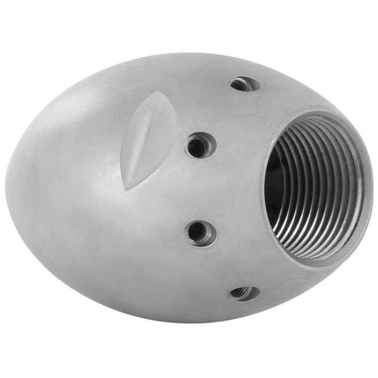 Pipe cleaning nozzle egg-shaped radial 1/2 "IG 1xv 9xh Nozzle size selectable Pipe cleaning nozzle egg-shaped radial 1/2 "IG 1xv 9xh Nozzle size selectable