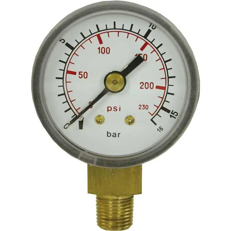Manometer 0-16 U 40mm 1/8AG PVC