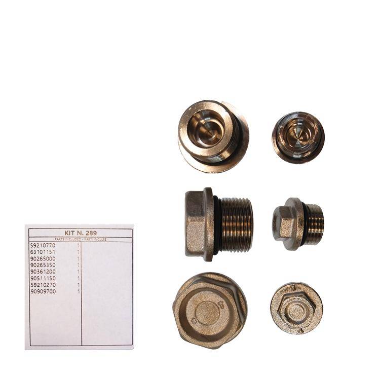 Interpump Kit 292 - Set of nickel-plated brass valve plugs + O-rings (6x) - Series 59 + C2W + C3W Interpump Kit 292 - Set of nickel-plated brass valve plugs + O-rings (6x) - Series 59 + C2W + C3W