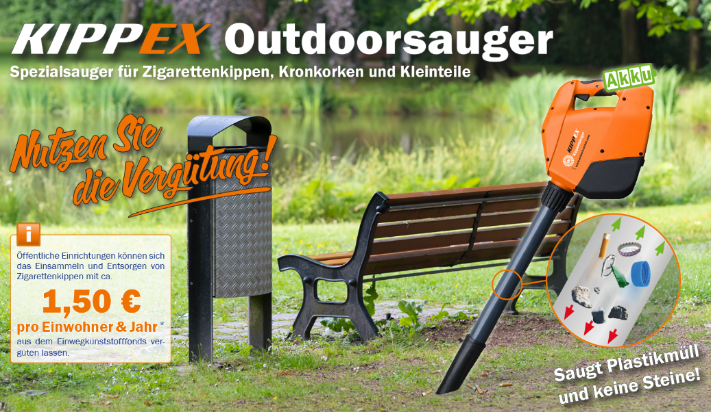 KIPPEX Akku-Outdoorsauger für Kleinteile