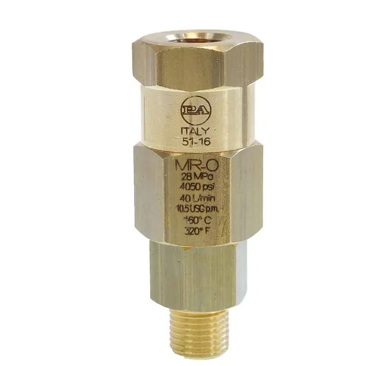 MR-O - Swivel joint - brass - 250 bar - 40 l/min - 1/4 IG x 1/4" AG